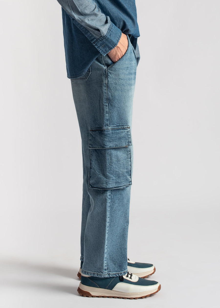 Utility Cargo Pants 3 pocket Blue