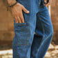 Dark Blue Relaxed Jog Jeans