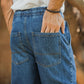 Dark Blue Relaxed Jog Jeans