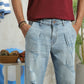 Ripped & Repair Blue Jeans Him