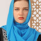 Mid Blue Georgette Hijab
