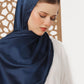 Midnight Blue Silk Hijab