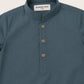 Jade Green Blended Kurta Trouser - Kids