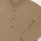 Sand Beige Blended Kurta Trouser - Kids