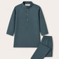 Jade Green Blended Kurta Trouser - Kids