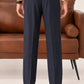Navy Coin-Pocket Relaxed Dress Pants