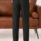 Black Coin-Pocket Relaxed Dress Pants