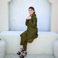 Moss Green Two Piece Dress