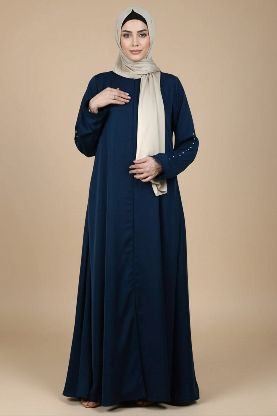 Mughal Art Embroidered Abaya