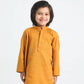 Mustard Cotton Kurta Trouser - Kids