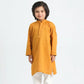 Mustard Cotton Kurta Trouser - Kids