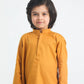 Mustard Cotton Kurta Trouser - Kids