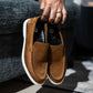 Mustard Suede Penny Loafers