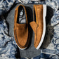 Mustard Suede Penny Loafers