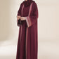 Noir Heritage Maroon Abaya