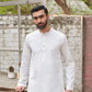 Off White Cotton Kurta Trouser - Men