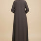 Olive Green Lapel Abaya