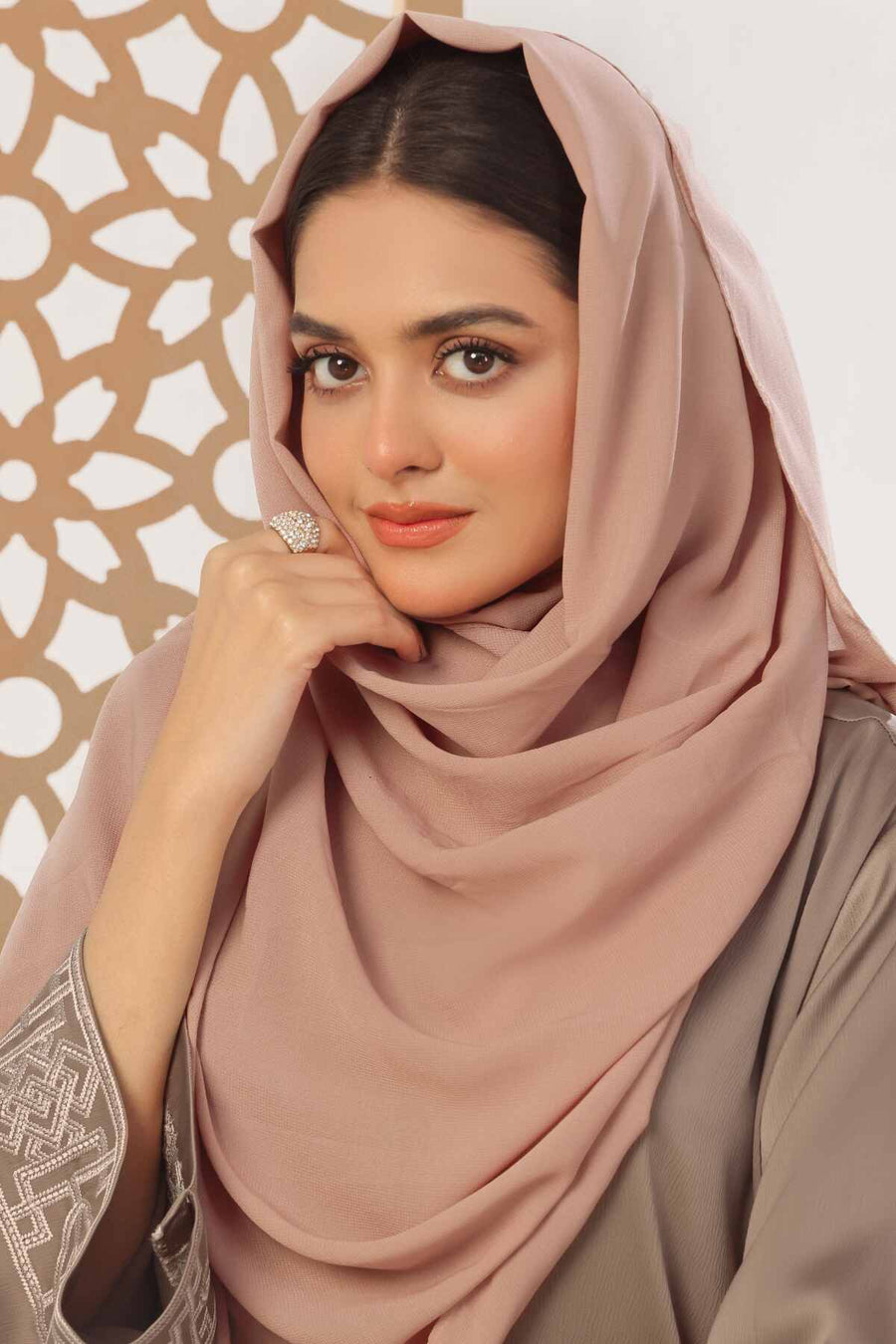 Pale Taupe Georgette Hijab