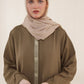 Pastel Brown Embroidered Abaya