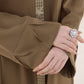 Pastel Brown Embroidered Abaya