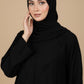 Pleated Pintex Black Abaya
