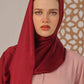 Red Silk Hijab