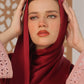 Red Silk Hijab
