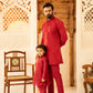 2PC STITCHED-RED SUIT IST-26