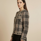 Tweed Checkered Cardigan