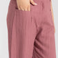 TEXTURED WIDE LEG PANTS