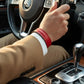 The Grit - Red - Kara Style Leather Bracelet / Leather Cuff