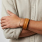 The Grit - Tan Brown - Kara Style Leather Bracelet / Leather Cuff
