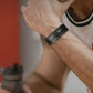 The Grit - Black Croc - Kara Style Leather Bracelet / Leather Cuff
