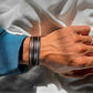 The Grit - Coco Brown - Kara Style Leather Bracelet / Leather Cuff