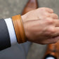 The Grit - Tan Brown - Kara Style Leather Bracelet / Leather Cuff