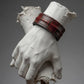 The Grit - Red Brown Croc - Kara Style Leather Bracelet / Leather Cuff