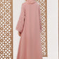 Rose Pink Embroidered Abaya