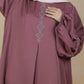 Rose Taupe Embroidered Abaya