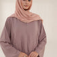 Rosy Brown Embroidered Abaya
