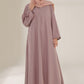 Rosy Brown Embroidered Abaya