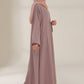 Rosy Brown Embroidered Abaya