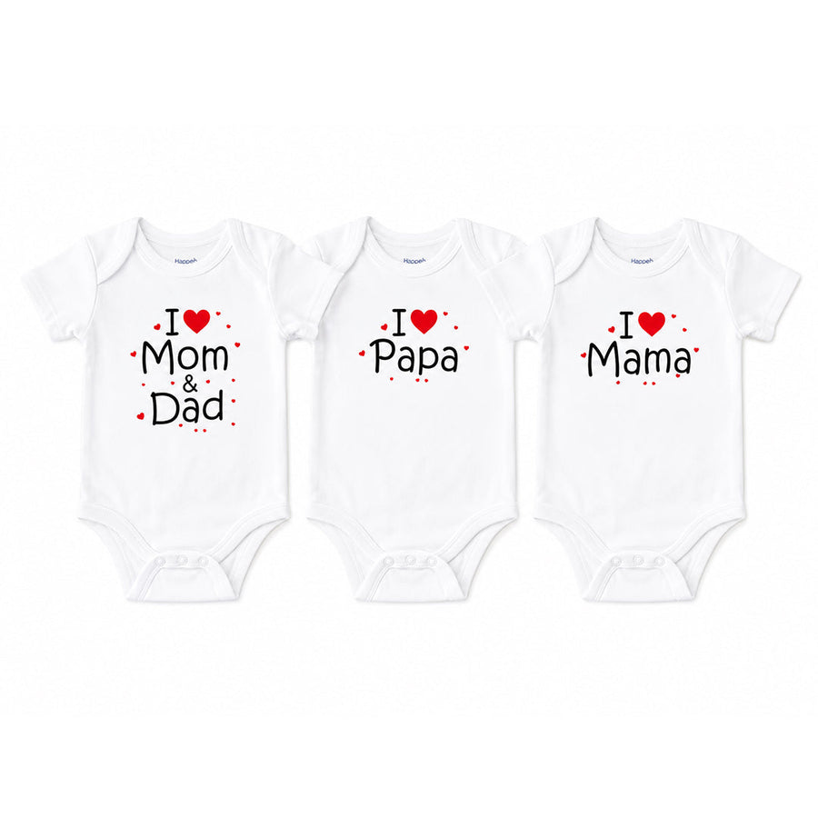 Love Half Bodysuits Pack of 3