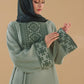 Sage Green Embroidered Abaya