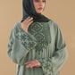 Sage Green Embroidered Abaya