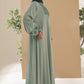 Sage Green Embroidered Abaya