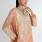 Stitched Peach Embroidered Shirt