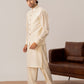 Bosky White Kurta Shalwar with Pick-Stitch Matching Waistcoat - Men