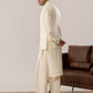 Bosky White Kurta Shalwar with Pick-Stitch Matching Waistcoat - Men
