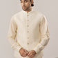 Bosky White Kurta Shalwar with Pick-Stitch Matching Waistcoat - Men