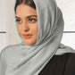 Silver Crinkle Silk Hijab